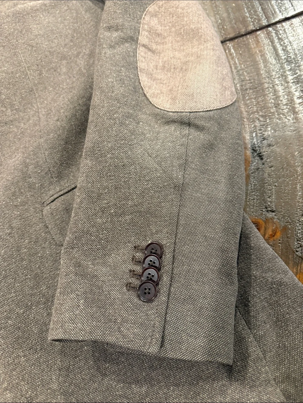 Banana Republic Men's Brown Blazer with Contrast Elbow Patches
